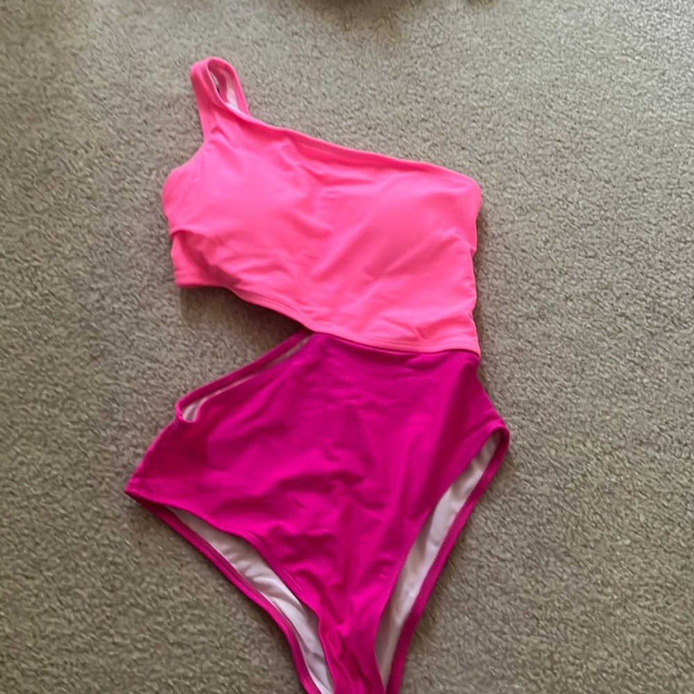 Pink one piece, never worn